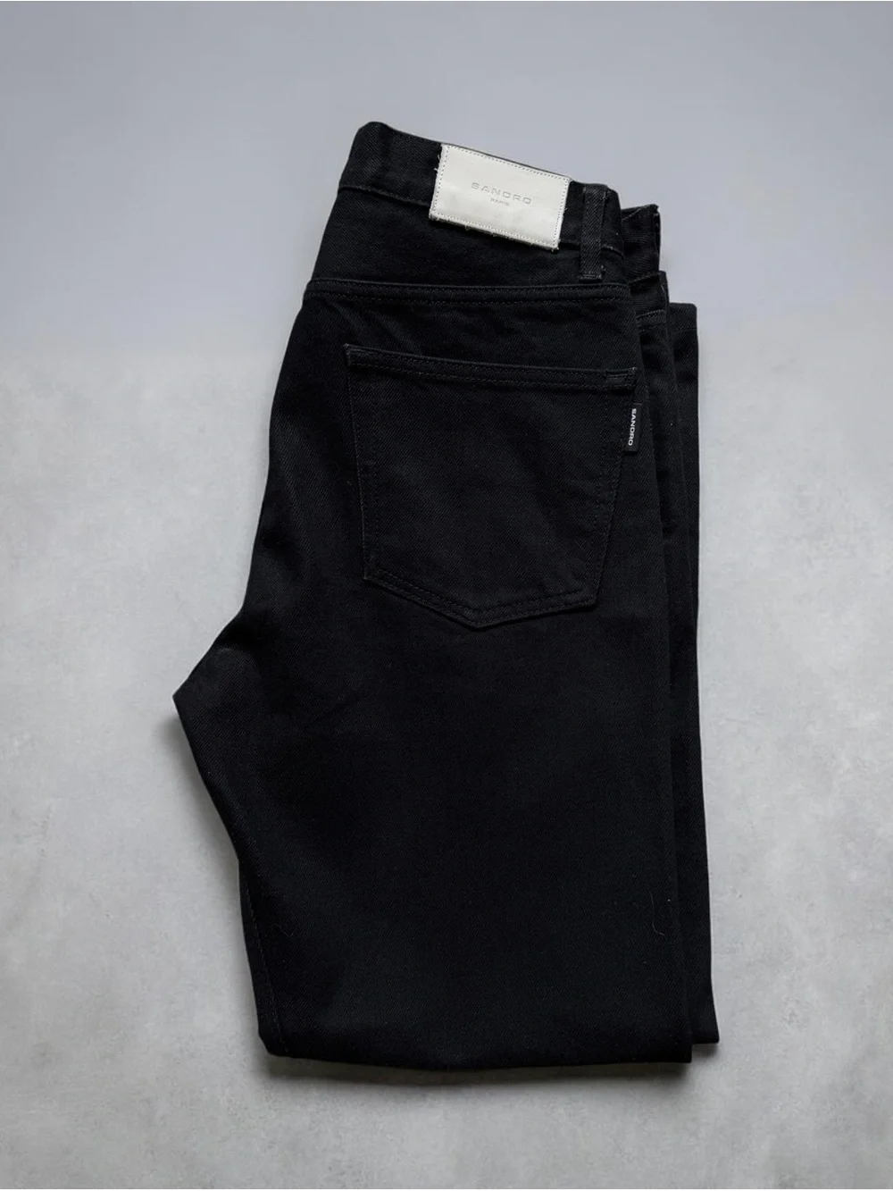 Nwot Sandro Paris Men's Black relax Straight-Leg Jeans